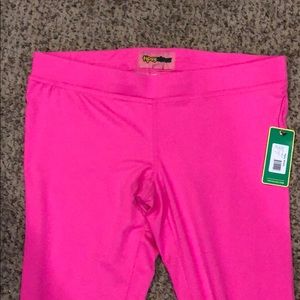 Neon pink leggings